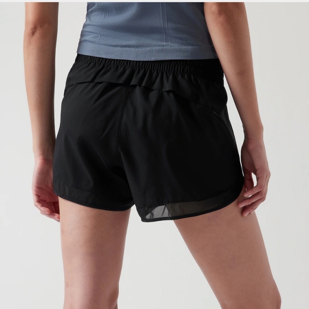 Athleta Mesh Racer Run Short Black Size XS